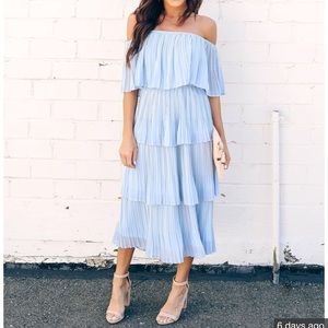 Bonifacio Tiered Pleated Midi Dress